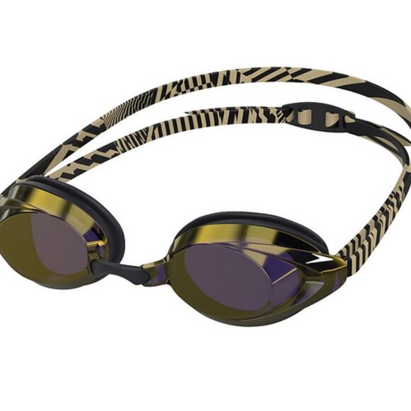 Speedo Vanquisher 2.0 Mirrored Goggles Gold/Black - Picture 1 of 3